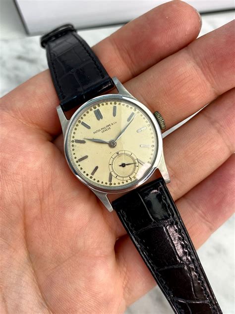 patek philippe calatrava stainless steel watch|Patek Philippe Calatrava vintage.